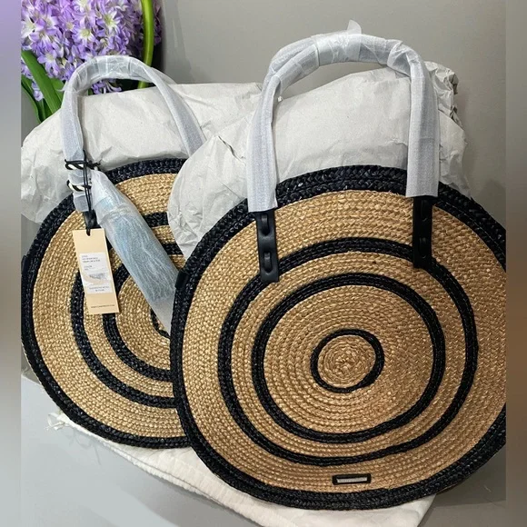 Rebecca Minkoff Woven Straw Circle Tote